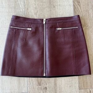 Alexander Wang Calf Leather Mini Skirt Sz 6